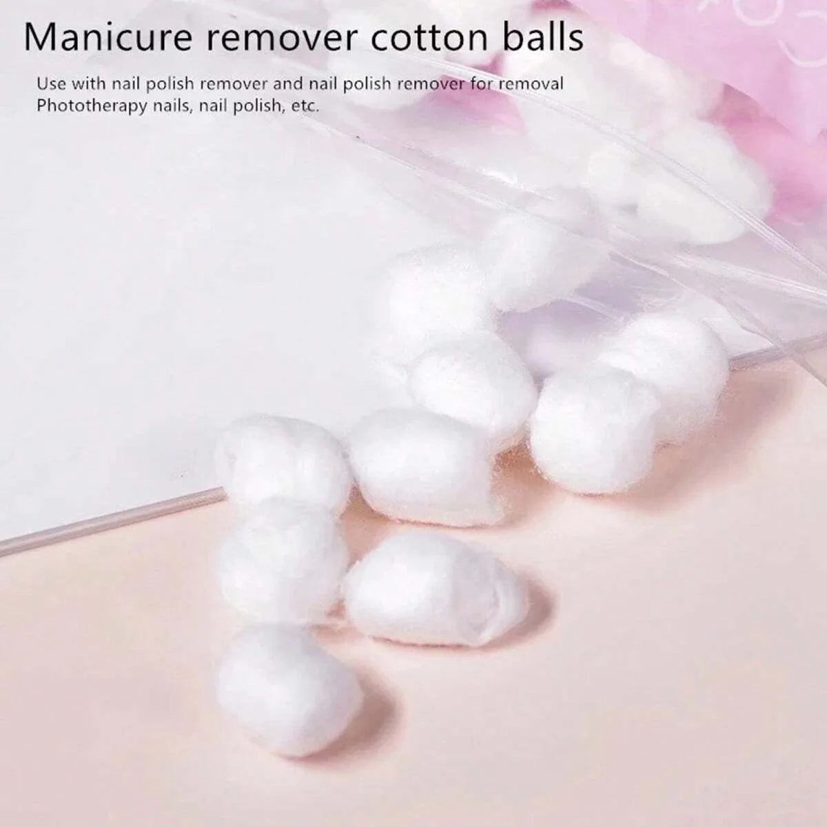 50/100/200 Pcs Nail Polish Remover Cotton Wool Balls Cleaning Tool Nail Art Cleaner Manicure Tools