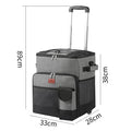 Folding Ice Box Cooler with Wheel Camping Storage Bag Insulated Thermal Coolers for Drinks Beer Can Large Fishing Beach Ice Bag