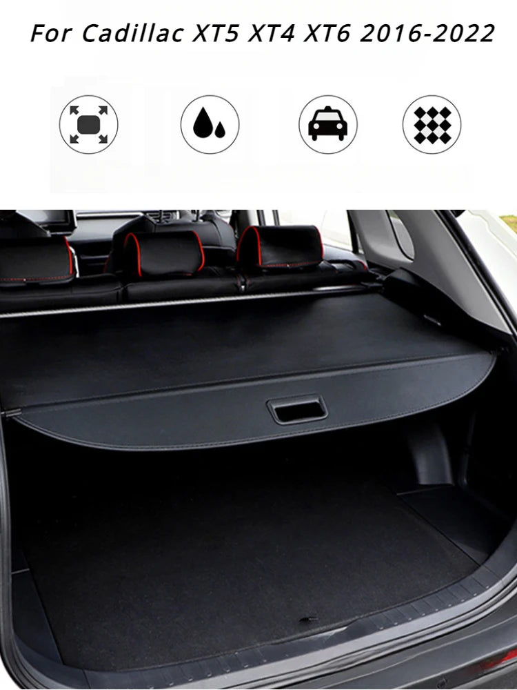 Retractable Trunk Cargo Cover for Cadillac XT5 XT4 XT6 Rear Luggage Security Curtain Partition Privacy Car Accessories