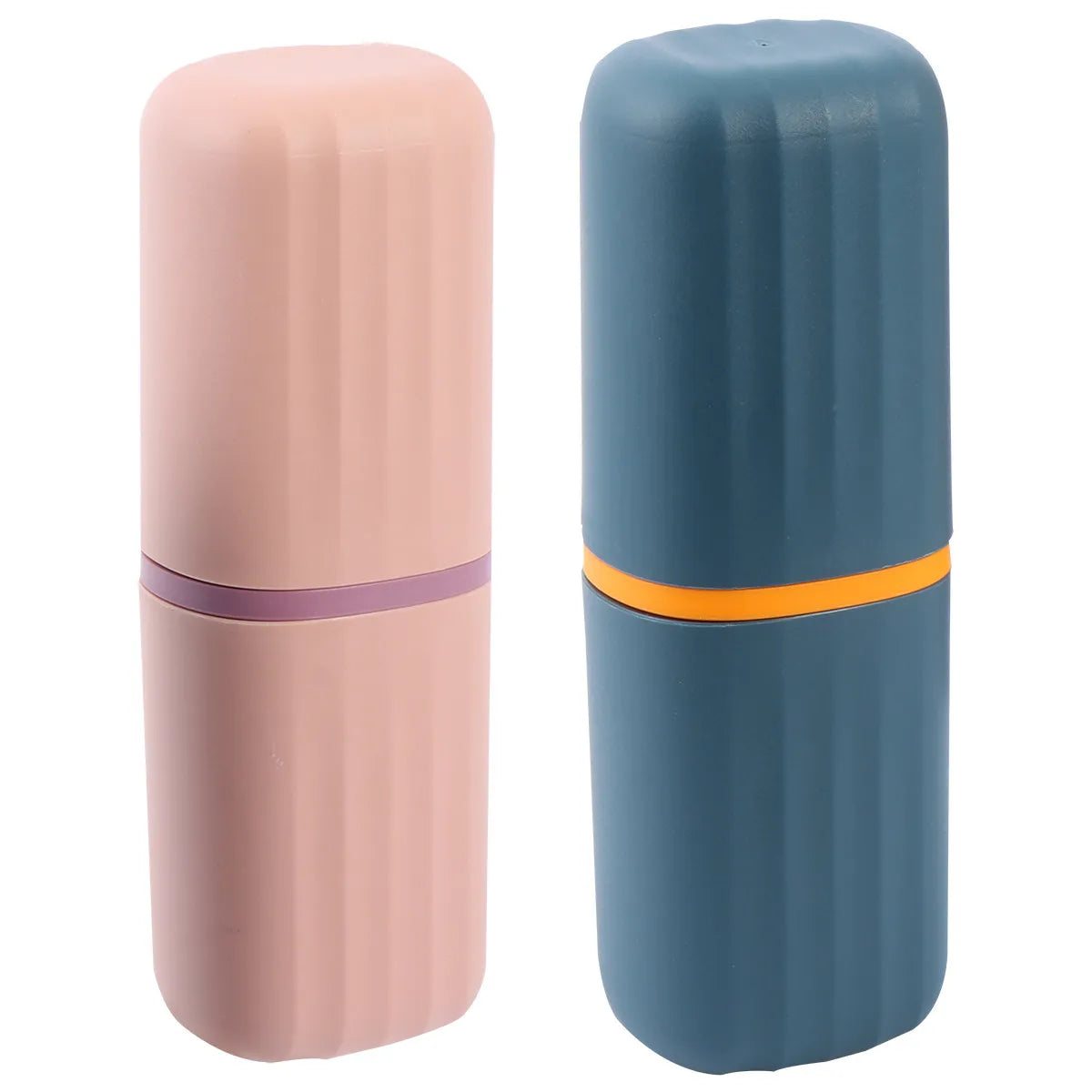 2Pcs Plastic Toothbrush Case Lightweight Compact Storage Box Travel Bathroom Supplies Organizer for Toothpaste Comb