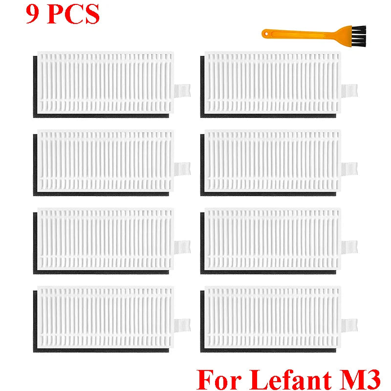 Accessories For ( Lefant M3 / M3 MAX / M3L ) HEPA Filters Robot Vacuum Cleaner Main Side Brush Mop Cloth Pads Dust Bags