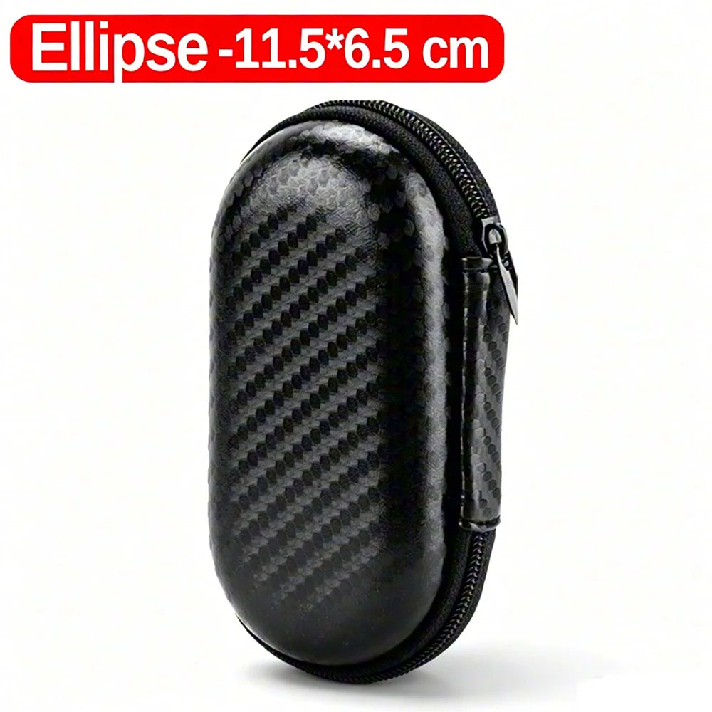 EVA Carrying Case Zipper Storage Pouch Hard Shell Protective Bag for Phone Charger Shaver Hard Drive Data Cable Headphone Square