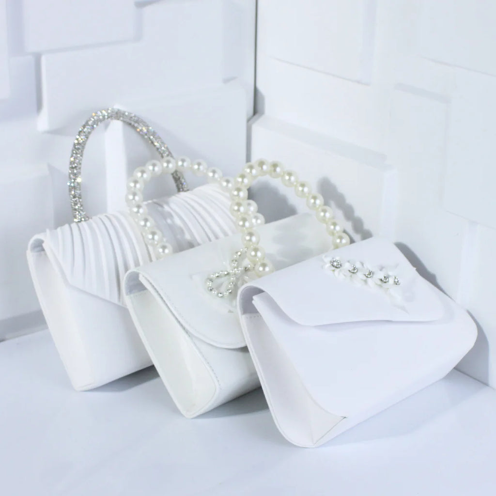 Elegant style fashion flower women dinner bag bow pearl handbag love dress bag