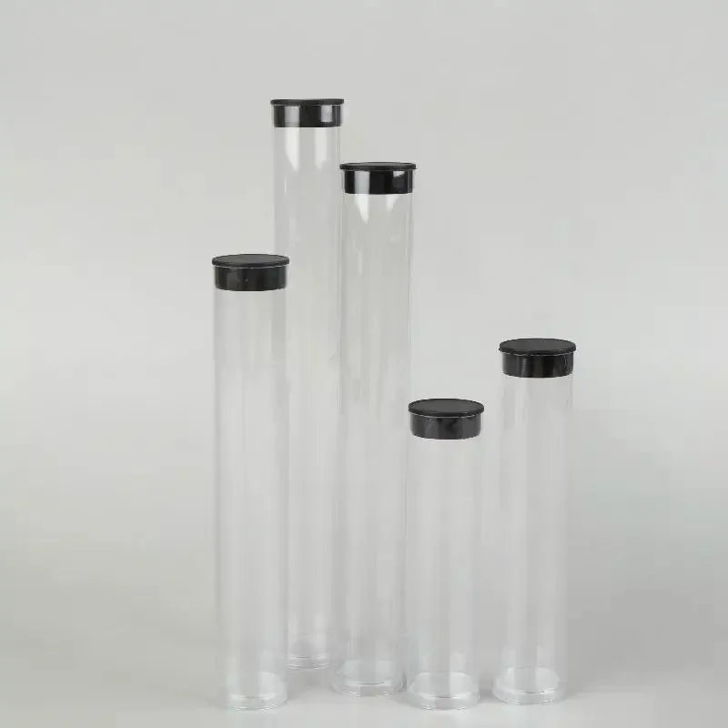 Hot Sale For Travel/Camping/School/Home Clear Travel Toothbrush Case Storage Tubes With Lids Portable Toothbrush Holder 5pcs