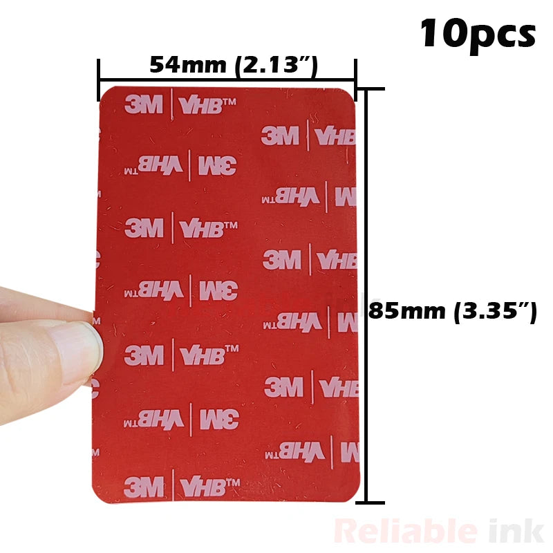 85mmx54mm (around 3.35"x2.13") 3M VHB Double Adhesive Foam Mounting Pads, 1.1mm thick, black Outdoor/indoor