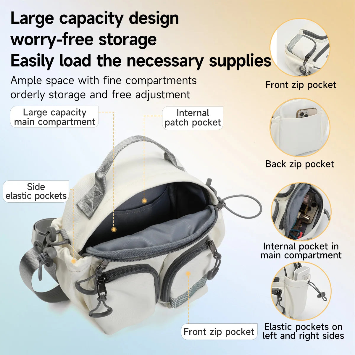 Tigernu Women Bags Casual Crossbody Bags Light Beige Bags Girls Shoulder Bags Female Commuting Bags Sling Bags Messenger Handbag
