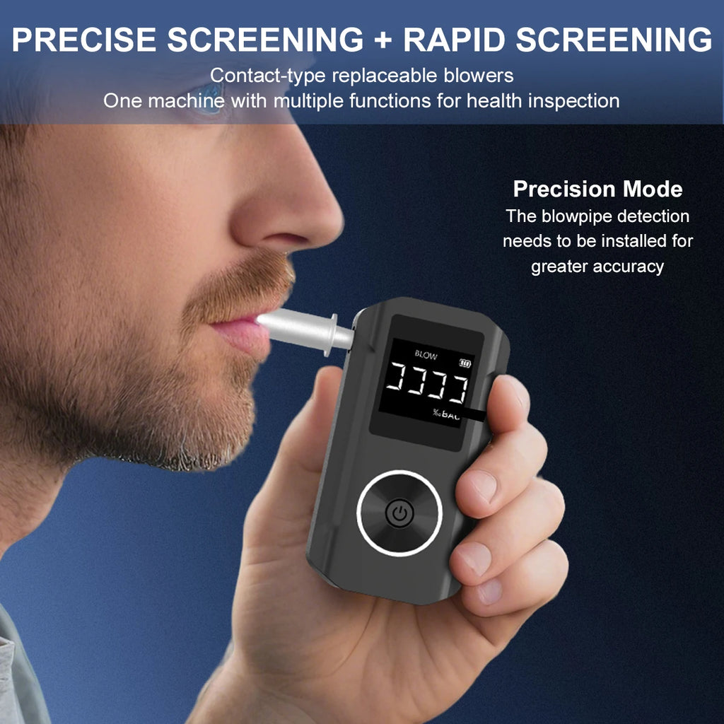 2026 New High-Precision Alcohol Tester – Portable Breathalyzer – Suitable for Post-Drink Safety Testing, Self-Diagnosis, and I