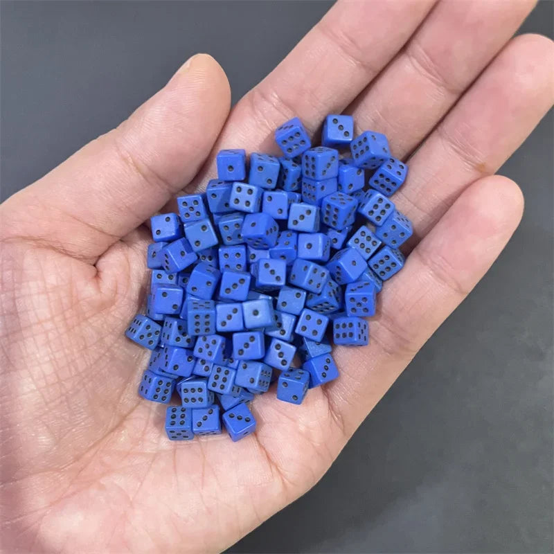 200Pcs 12colors 5*5*5mm Solid Clear Transparent Mini D6 Acrylic Right Angle Point Dice Six Sided Cube For Board Game accessories