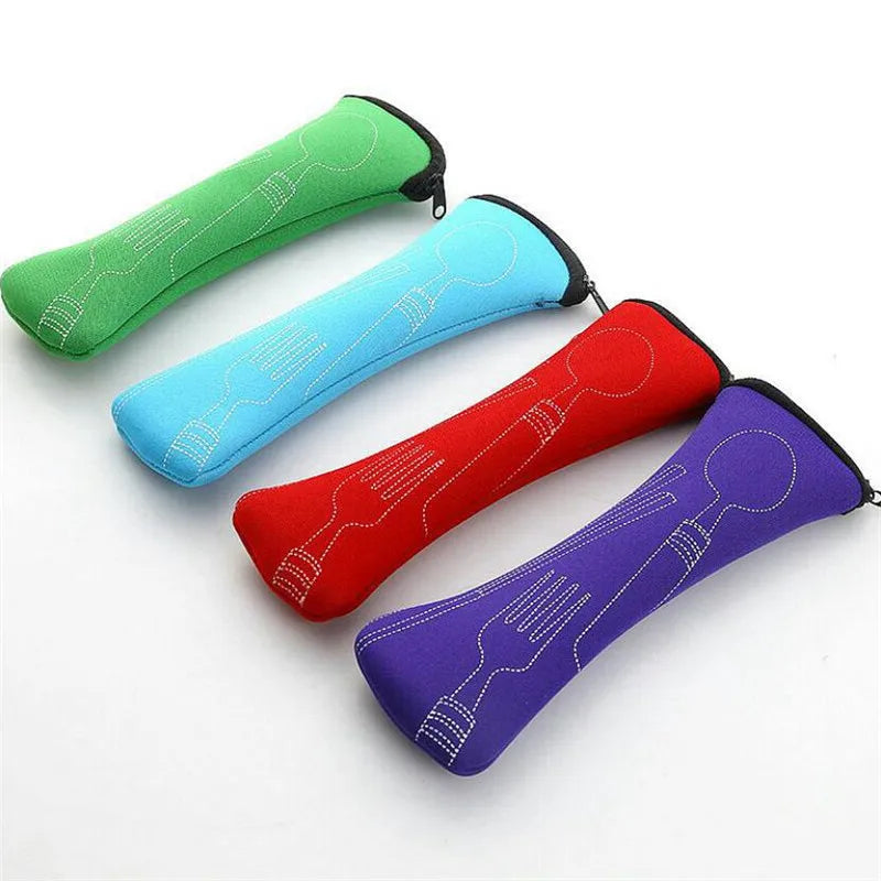 Portable Tableware Bag Cutlery Bag Dinner Set Travel Packaging Storage Box Dinnerware Picnic Fork Spoon Bag
