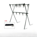 Camping Shelf Aluminum Alloy Organizer Folding Rack Lightweight Travel Hanging Rack Fishing Hiking Camping Storage Rack
