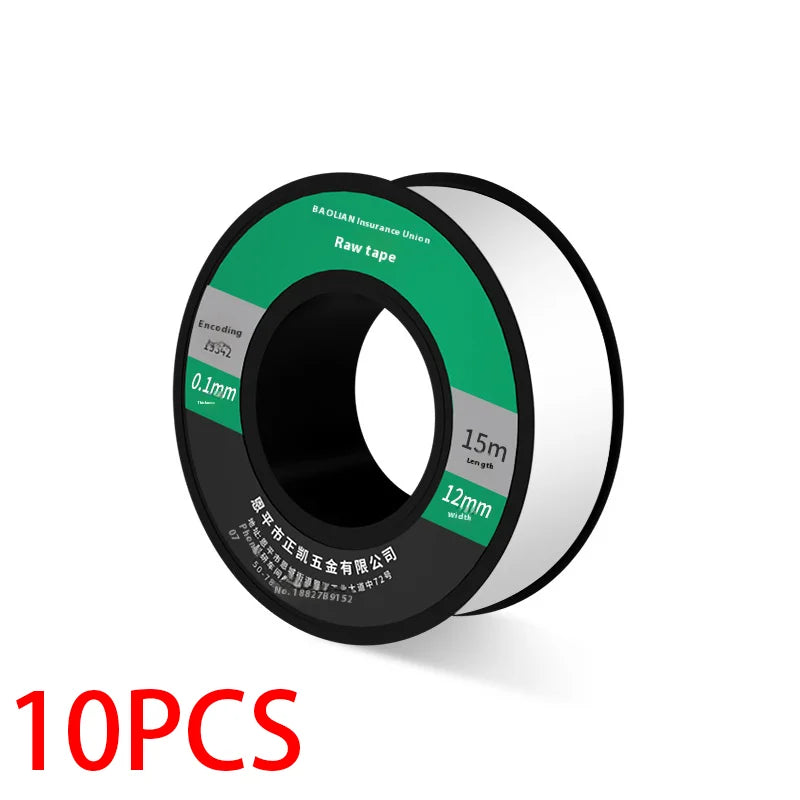 15M PTFE Water Sealant Fix for Installing to Prevent Waterproof Adhesive Sealing Tape Glue Ladder Threaded Pipes Bond Bandages