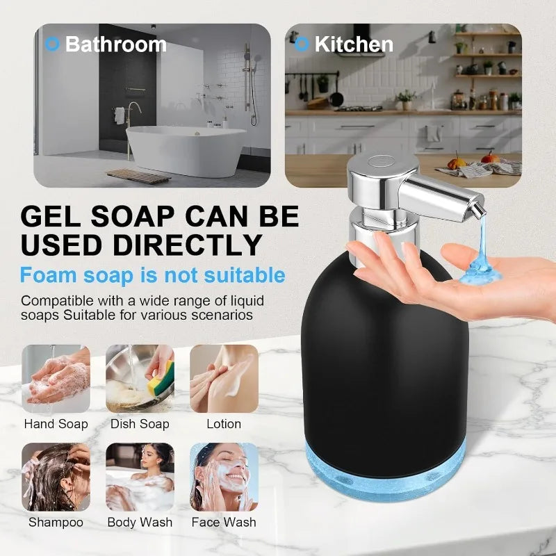 Smart Soap Dispenser Bottle 5 Gear USB Rechargeable 1200Mah 320ML Automatic Dispenser Sensor Pump for Household Bathroom