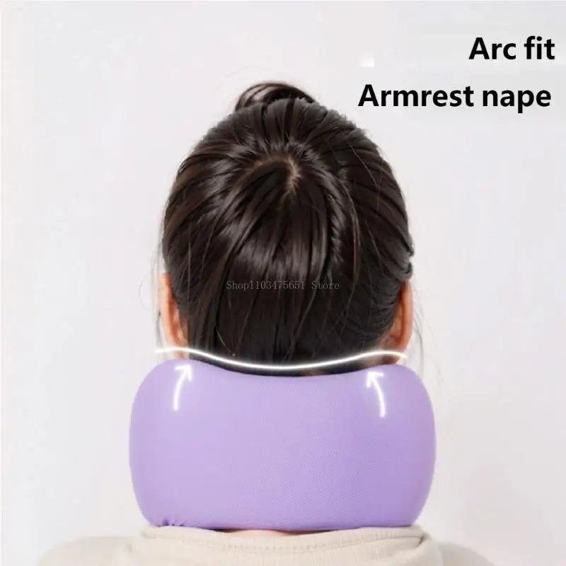 Neck Support Pillow For Long Flights Office Work Breaks Head Cushion Breathable
