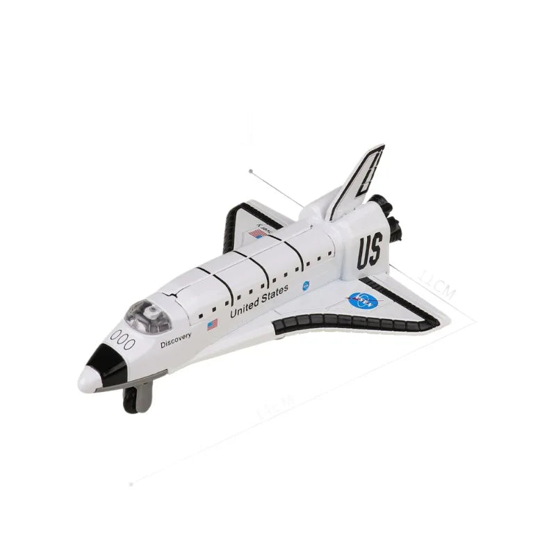 Mini Space Shuttle Alloy Diecast Airplane Model Simulation Aviation Model Space Shuttle Light And Sound Birthday Gift Collection