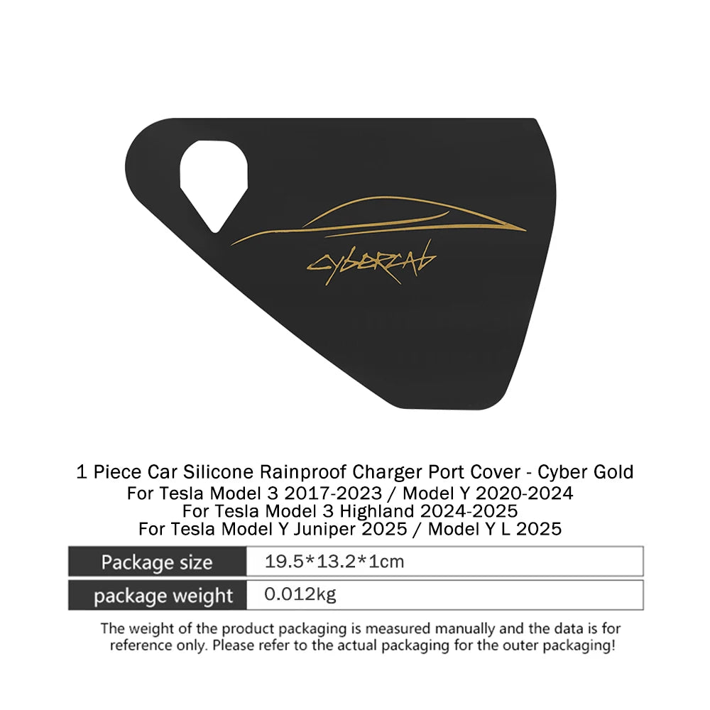 FIt For Tesla Model 3 Highland Model Y Charging Port Rainproof and Dustproof Silicone Protective Cover Automotive Parts