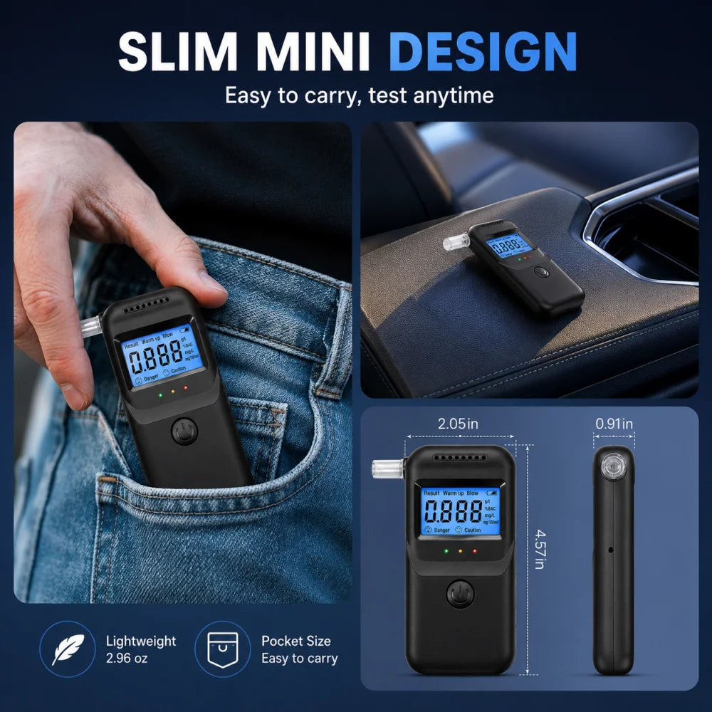 Hydsto Digital Alcohol Tester Professional Alcohol Detector Breathalyzer Police Alcotester LCD Display Drunk Driving Test