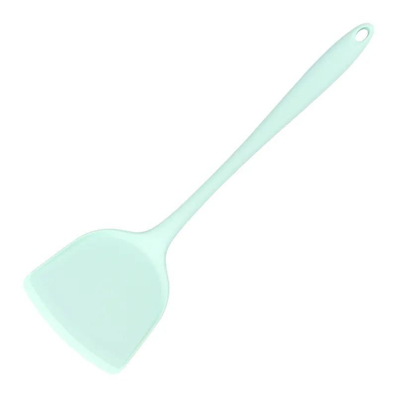 1/7pc Silicone Kitchen Utensil Set Non-Stick Spatula, Soup Ladle, Slotted Turner & 4 Tools | 450 ° F Heat-Resistant, Dishwashe S
