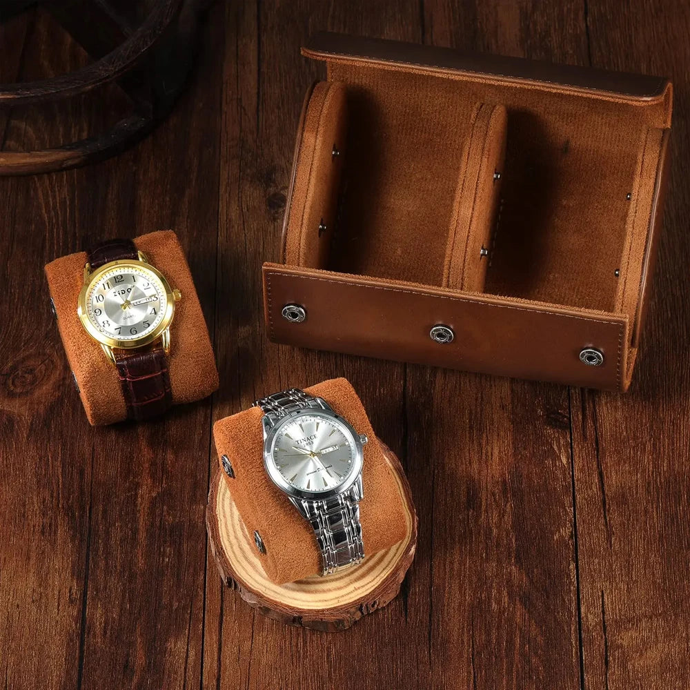 Watch Roll Travel Case-1/2/3 Slot Watch Storage and Organizer-Secure Storage with Innovative Removable Pillows & Solid Dividers
