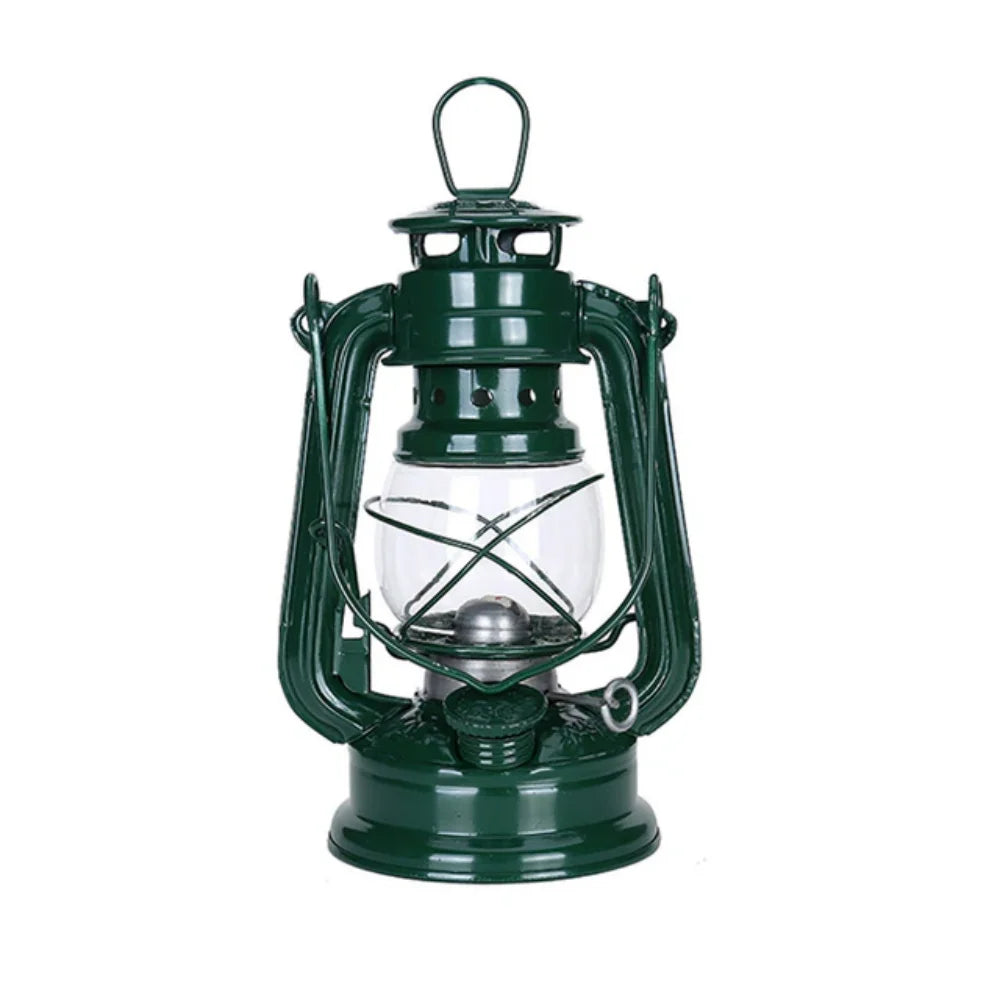 19cm Retro Outdoor Camping Lamp Portable Lantern Bronze Colored Oil Lamp Vintage Photo Props Outdoor Camping Lights