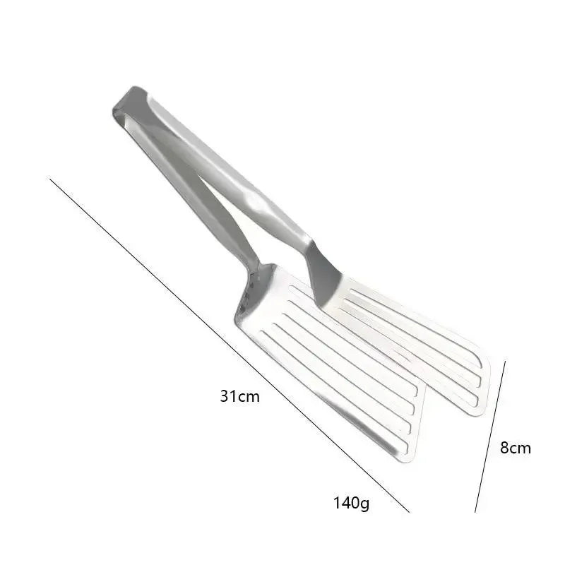Stainless Steel Serving Tongs Fish Gripper Pizza Clip Grill Tongs Heat Resistant For Steak Frying Salad Kitchen Cooking Tool