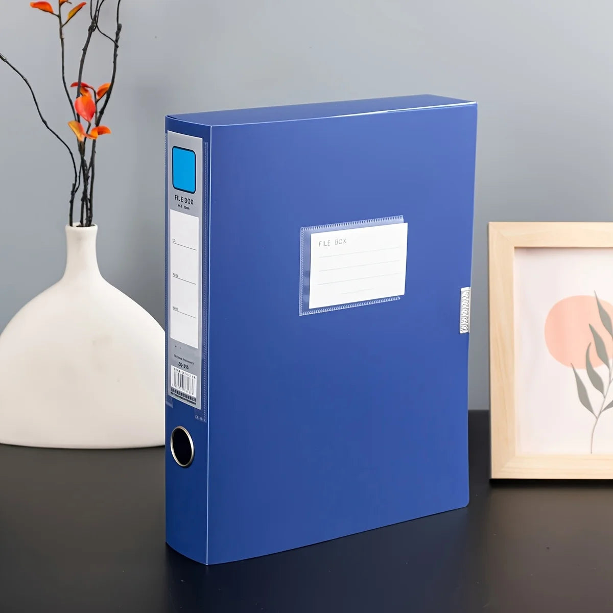 1pcs Foldable A4 File Folders, Large Capacity PP Document Storage Boxes, Suitable for Office, School, Back to School Season