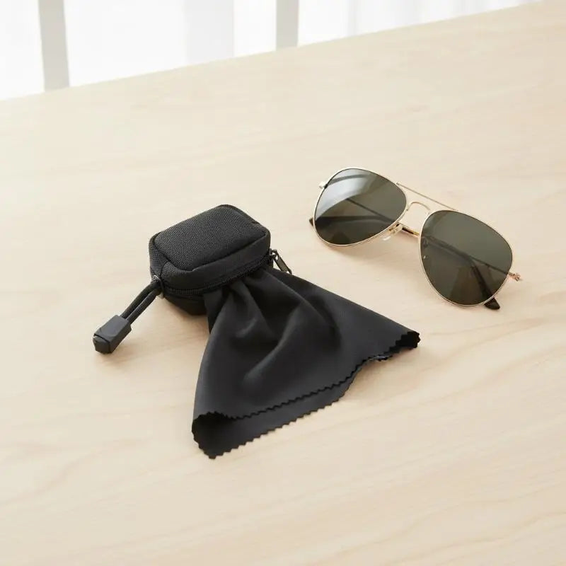 Multifunctional Tactical Eyeglass Cloth Storage Bag Lint-free Ultra-fine Fiber Cleaning Pouch for Phone Screen Eyewear