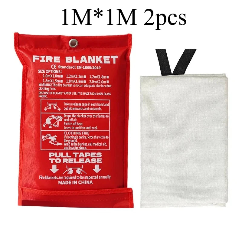 Fire Blanket Fiberglass Fire Emergency Blanket Suppression Blanket Flame Retardant Blanket Emergency Survival Safety Cover