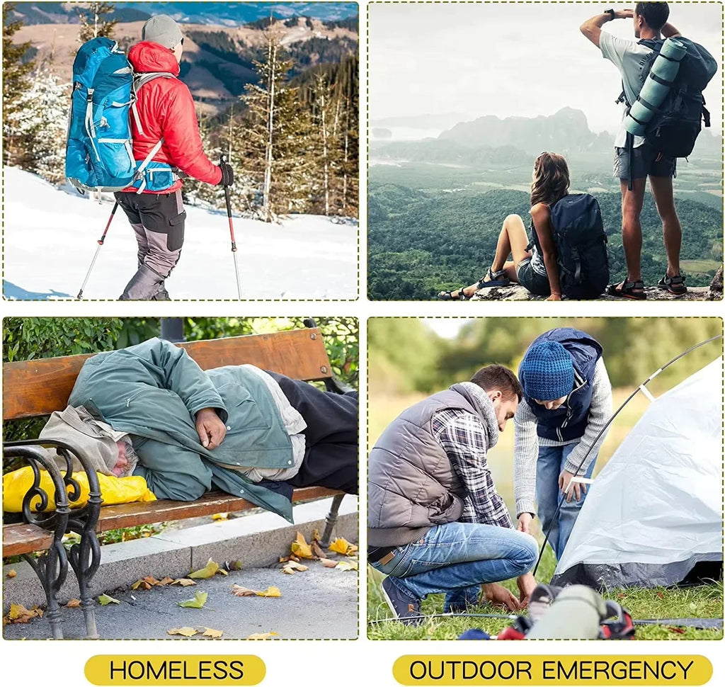 2/3/5/10Pcs Folding Emergency Blanket – Waterproof Windproof Sunshade for Camping & Survival