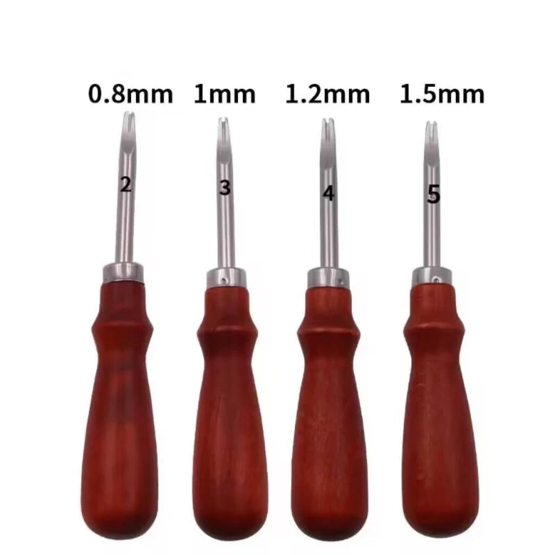 Leather Knife Edge Beveler Sharp Cutting Tool V-shaped Blade Leather Trimming Chipper Handmade DIY Leather Shoveling Tools