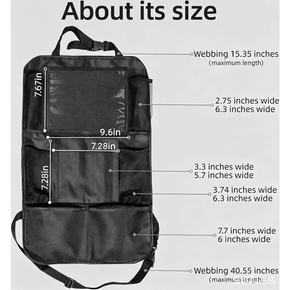 Car Seat Organiser for Kids | Rear Seat Organiser, Kids Car Seat Organiser,Backseat Car Organizer 9 Multiple Pockets