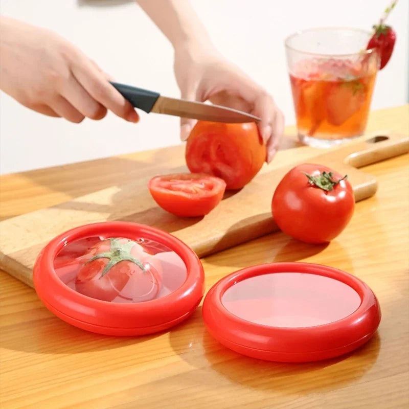 1/4pcs Kitchen Storage Box Fruit Vegetable Container Fresh Box Avocado Tomato Lemon Onion Fresh-Keeping Crisper Kitchen Gadgets