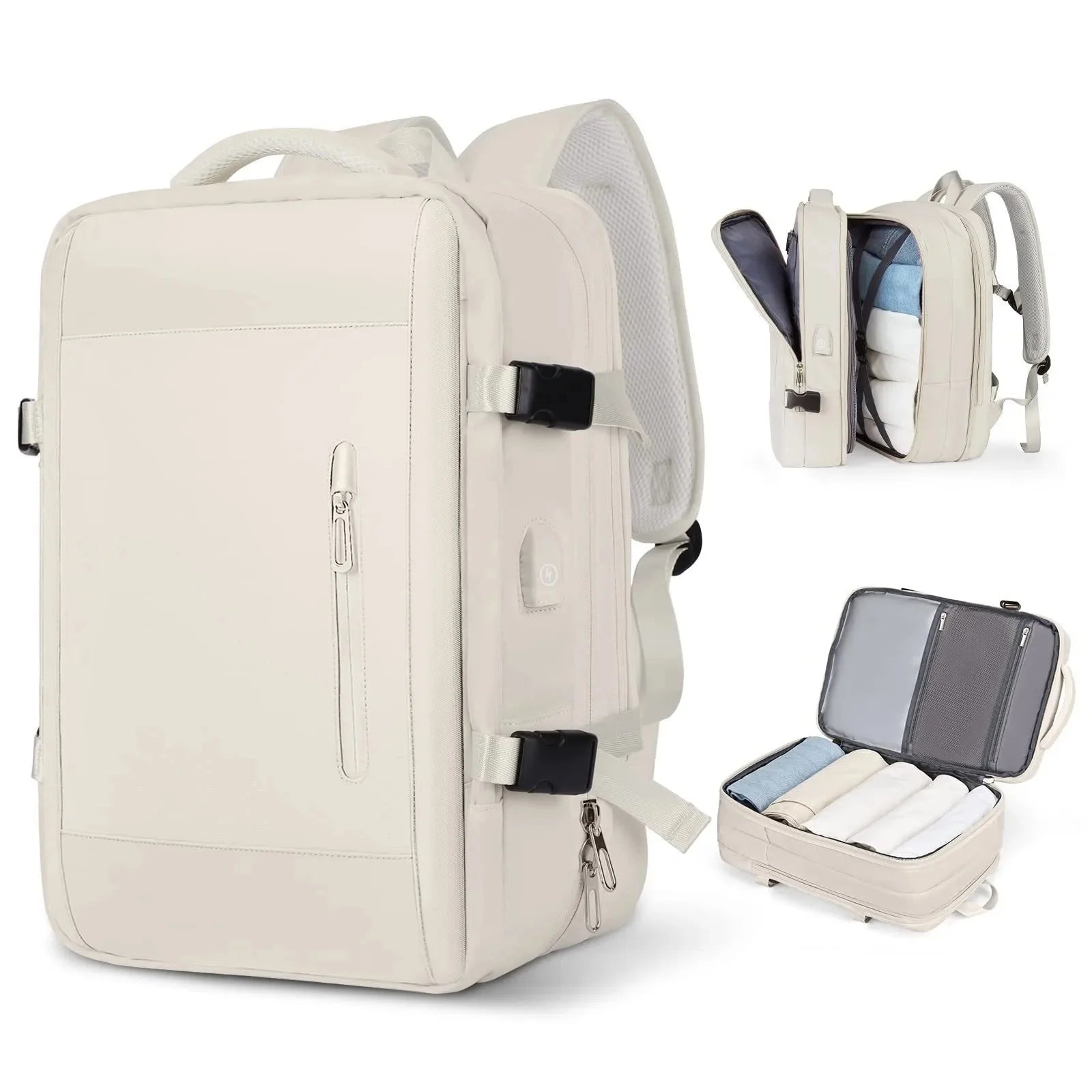 Large Capacity Expandable Travel Backpack Double Shoulder Bag for Business Trips Mountaineering And Computer Carrying