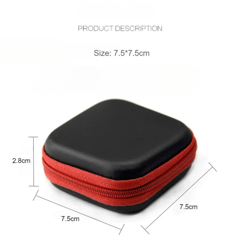 EVA Earphone Case Square Shape Charging Line Cable Organizer Box Portable Coin Storage Bag Keys Holder Case Box