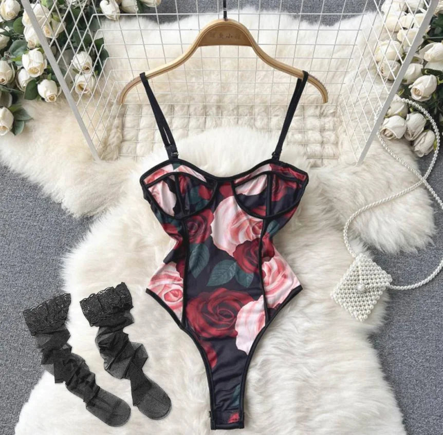 Sweet Bunny Lingerie Set Women Sexy Soft Plush Cute Bowknot Sweet Nightgowns Christmas Rabbit New