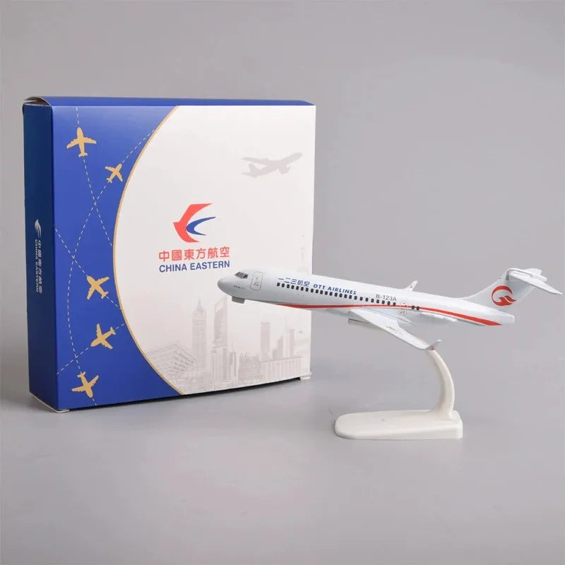 Miniatures Airplane Toy 20cm China Eastern Airways ARJ21 Metal Scale Plane Model Assembly With Base For Collection Display Boys