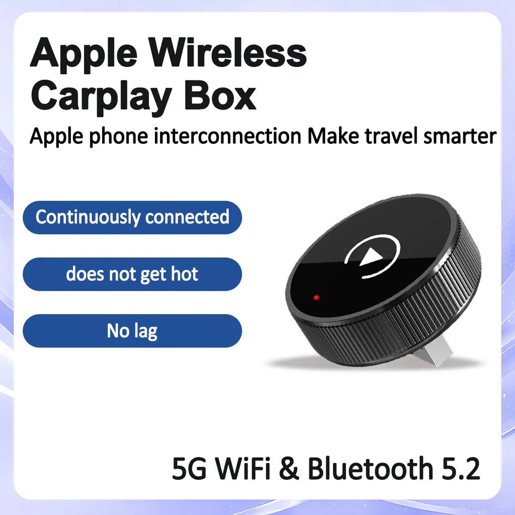 2 in 1 Wireless CarPlay Android Auto Adapter Smart USB Auto Connect Plug & Play for iPhone and Android Factory Wired Cars