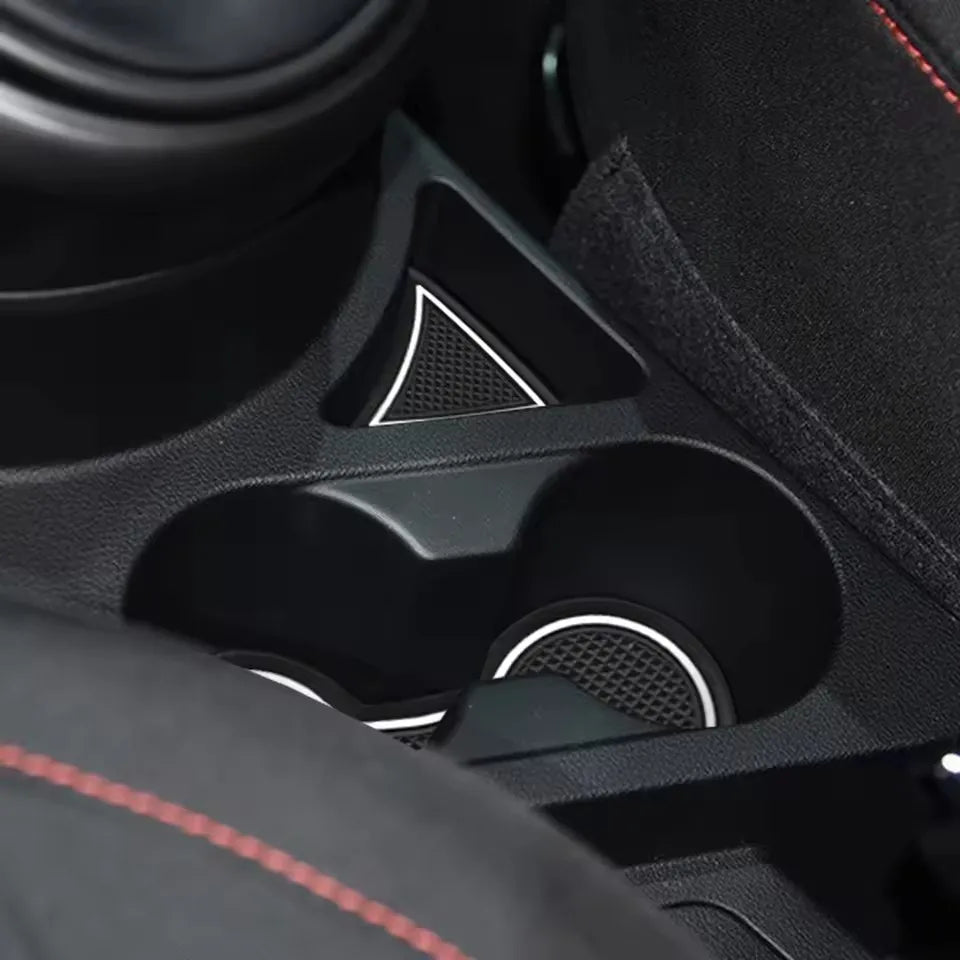 for Hyundai i10 2021 - 2023 Anti-Slip Gate Slot Cup Mat Door Groove Pad  Non-Slip Mats Coasters Car Interior Accessories