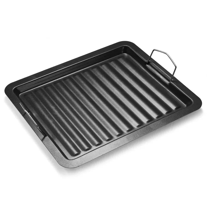 NEW High Quality Stainless Steel Grill Griddle Pan Outdoor Camping BBQ Tools Style Barbecue Non Stick Frying Steak Frying Pot
