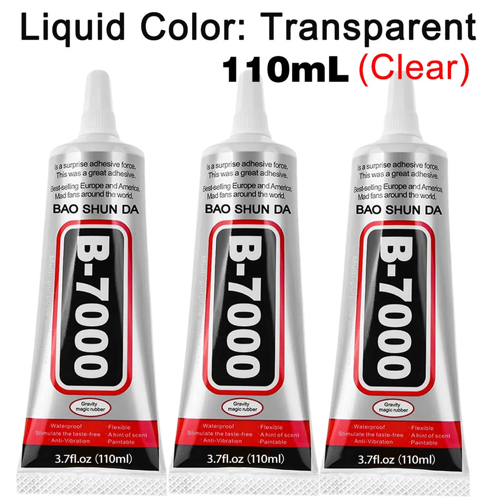 b7000 Cell Phone Adhesive,Transparent Glue, Screen Glue for Jewelry, Glass Fabric Craft Paper Wood, Waterproof, High-Performance