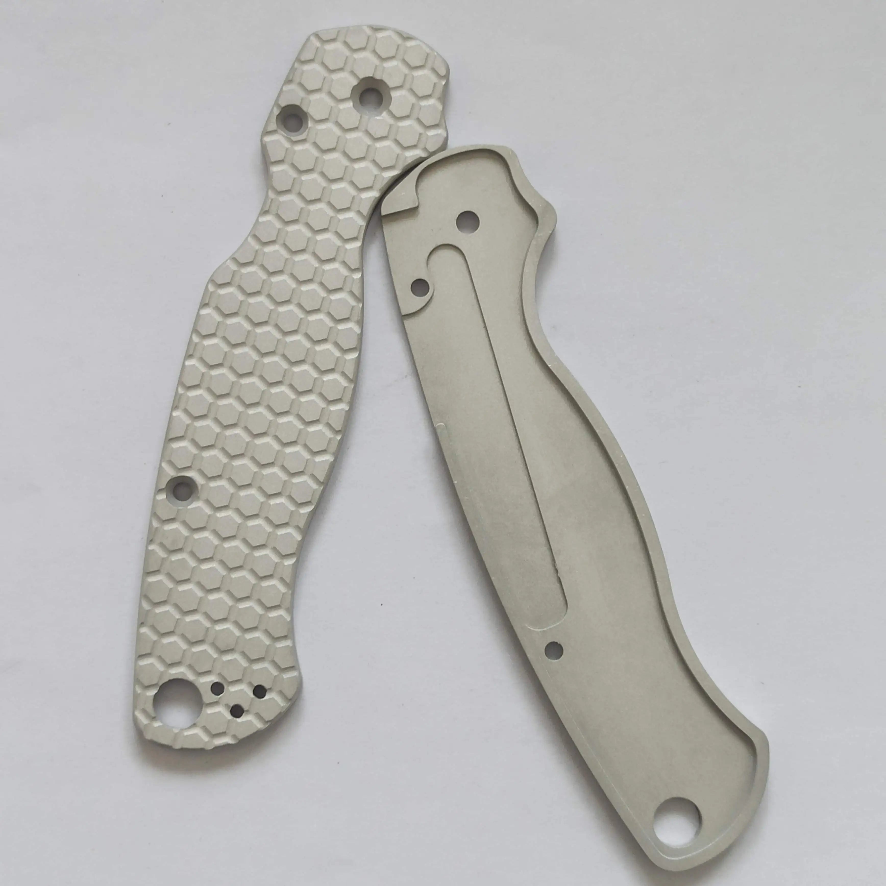 1 Pair Aluminum Alloy Knife Handle Scales for Spyderco C81 Para 2 Folding Knives