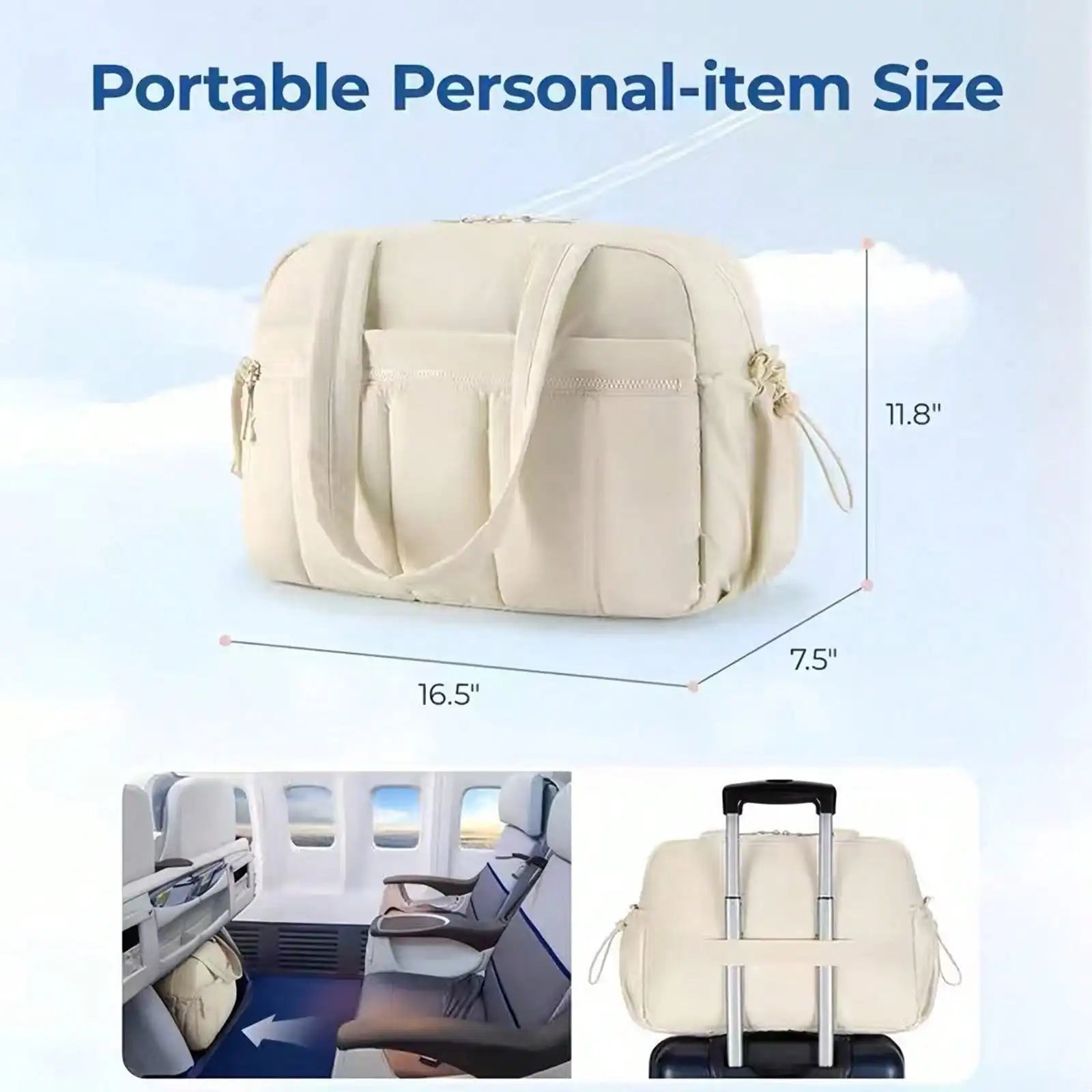 Large Capacity Gym Bag , Duffle Bag for Travel with Wet Pocket, Lightweight Carry on Weekender Duffel,  Multi-compartments Waterproof Shoulder Bag