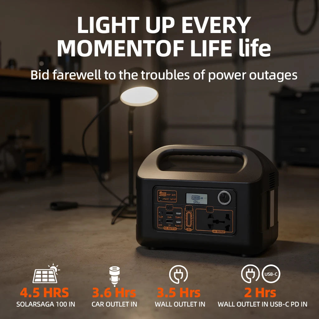 150W Portable Power Station Power Generator 110V 220V LED Light Emergency Solar Power Bank for Outdoor Camping Travel