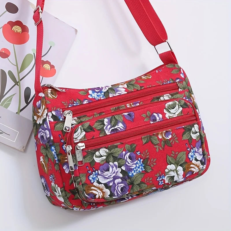 Large Capacity Shoulder Crossbody Bag for Middle-aged and Elderly Women, Casual Shopping Bag, Coin Purse, Business Cashier Bag
