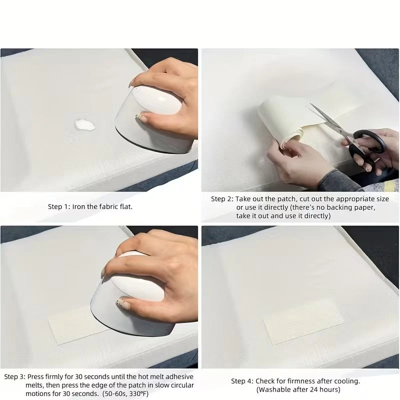Self Adhesive Linen Repair Tape 7.6x152cm Waterproof Linen Repair Patches for Linen Materials Furniture Tents Sofas Clothing
