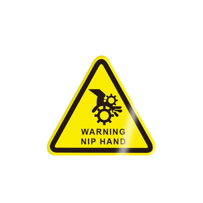 10Pcs 50X50Mm Safety Warning Signs, Workshop Production Safety Warning Signs, Hazard Warning Signs