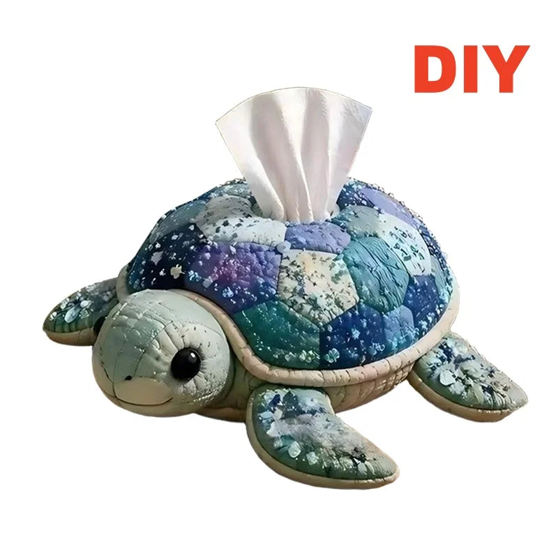 DIY Patchwork Tissue Box Cover Kit Precut Cloth Sewing Thread Tools Handmade Napkin Holder Craft Hobby Home Table Decor Gift