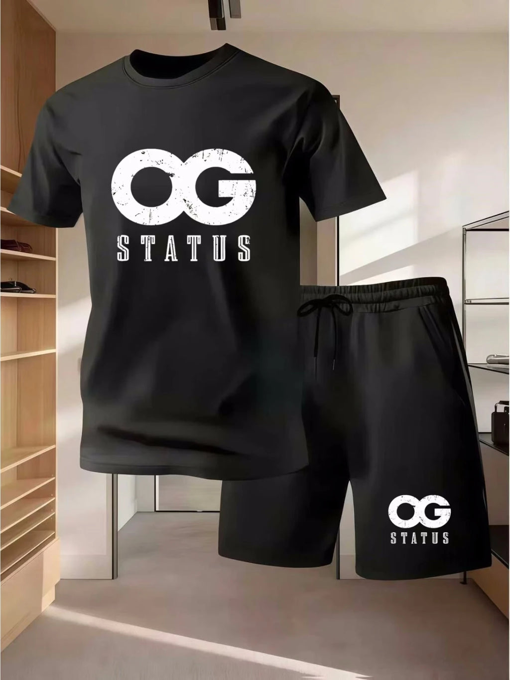 Summer Men's Tracksuit 2 Piece Set Sports Short Sleeve T-shirt Shorts Men's Running Suit Plus Size Loose T-shirt Shorts Clothing
