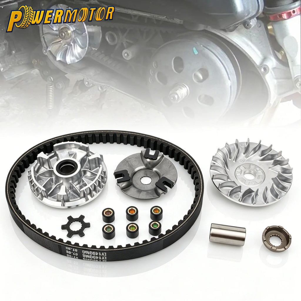 Motorcycle Clutch Drive Belt Variator Pulley Assembly Kit Replacement For Honda WH100T-A WH100T-H WH100T-F WH100T-G Scooter