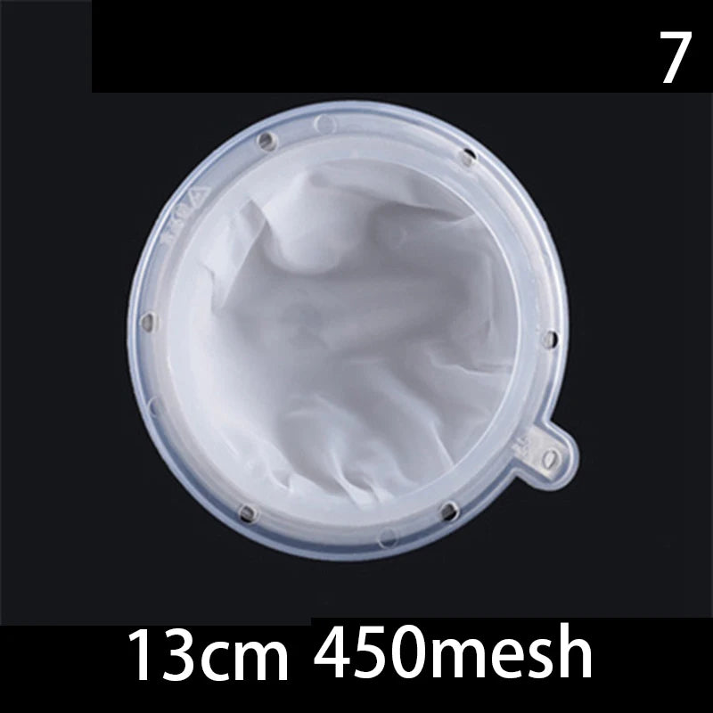1pc 100/120/200/300/400/450 Mesh Nylon Filter Stainless Steel Funnel For Fruit Milk Traditional Chinese Medicine Oil White Wine