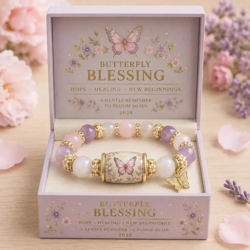 Colored Elastic Gemstone Beaded Bracelet Inspirational Charm Beads Bracelet Spring Blessings Jewelry for Women Mom Friends